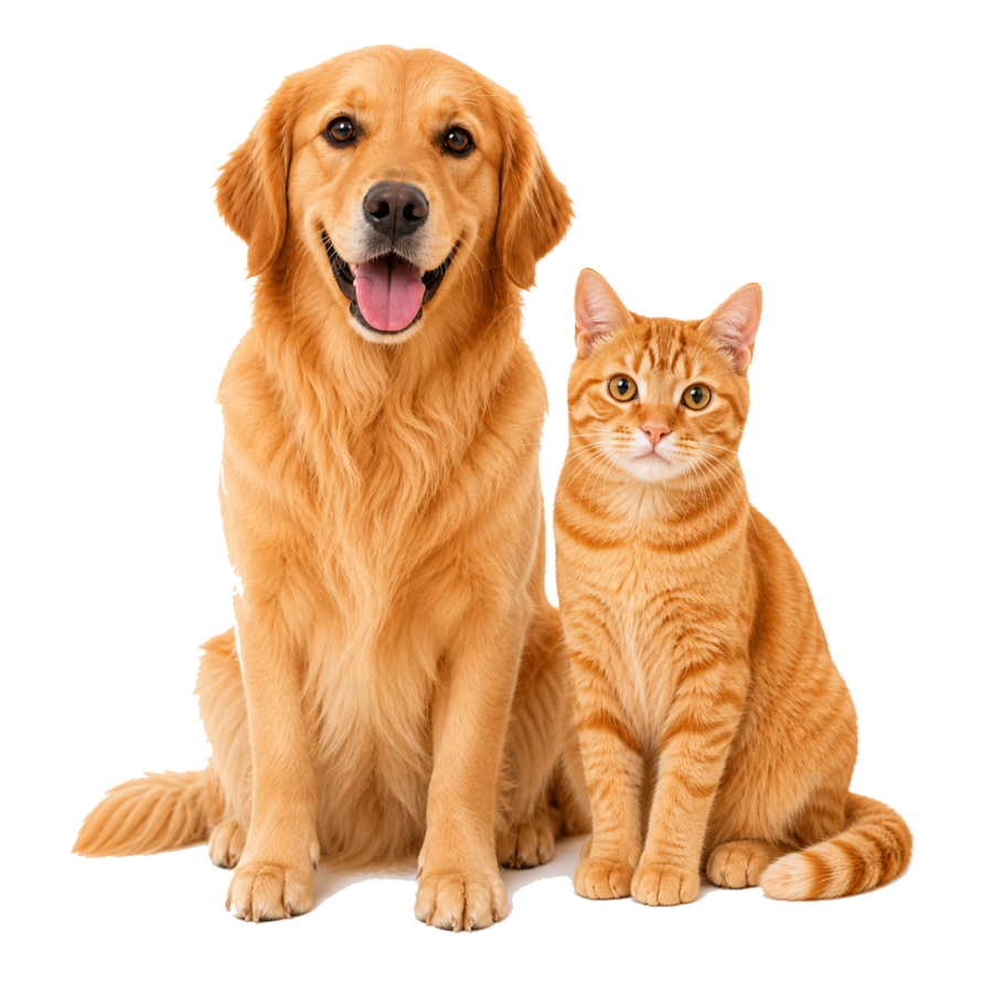 A happy dog and cat ready for adoption on Paylap Pet Care