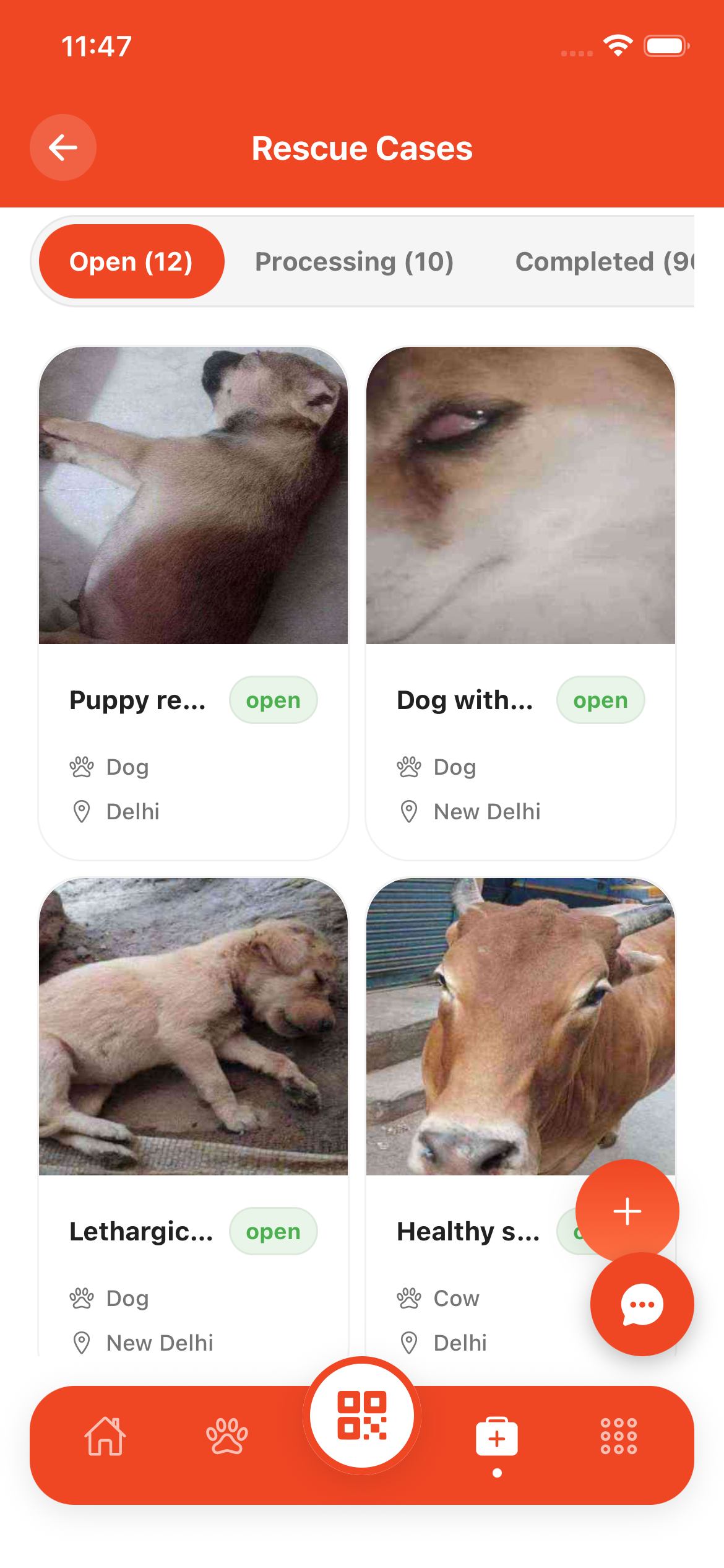 Rescue cases in the Paylap app